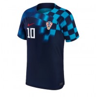 Chorvátsko Luka Modric #10 Vonkajší futbalový dres MS 2022 Krátky Rukáv